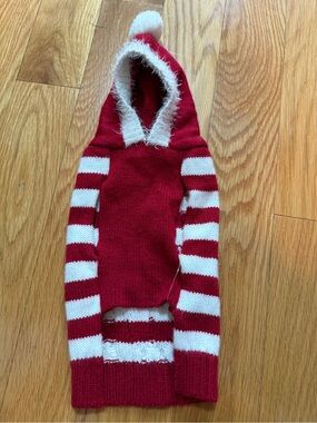 Small Friends Forever Red & White Striped Pet Hoodie